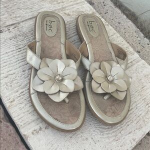 BOC Born Concept Floral Gold Thong Sandals 9 / 40.5